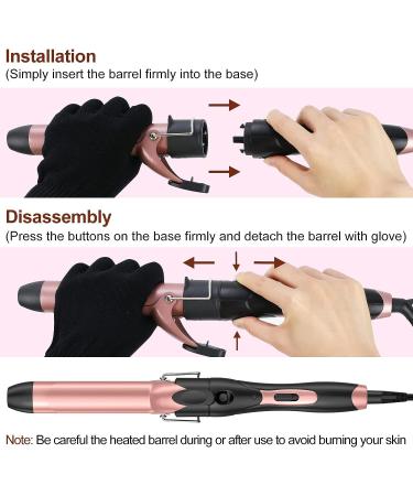6 in 1 Wand Curling Iron Set with Flat Iron Hair Straightener - Professional Dual Voltage Hair Styling Hot Tools in Red - Buy Online on SooperMarket.com