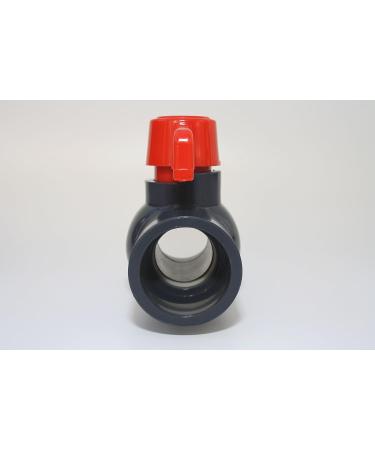 Buy 32mm PVC-U Ball Valve with 2 Adhesive Sockets - 10 Bar DIN 8063 for International Shipping - Buy Online on SooperMarket.com