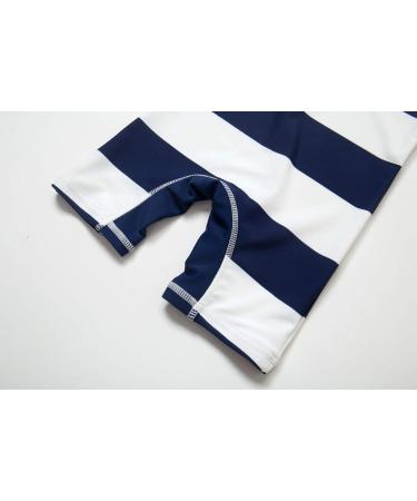 Bonverano Baby Boys Swimsuit/Sunsuit UPF 50+ Sun Protection with Sun Hat - Navy Stripe | 9 Months - Buy Online on SooperMarket.com