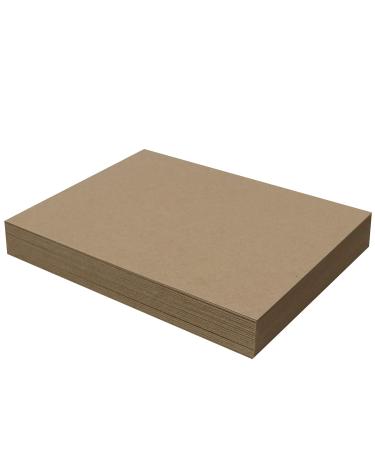 50 Chipboard Sheets 9 x 12 inch - 30pt (Point) Medium Weight Brown Kraft Cardboard for Scrapbooking & Picture Frame Backing (.030 Caliper Thick) Paper Board | MagicWater Supply