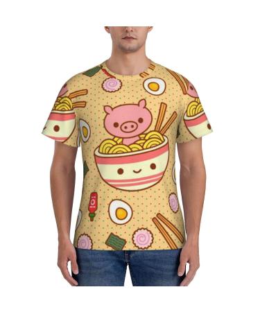 Delicious Sweet Ramen Men's T Shirt - Fashionable Graphic Tee Lightweight and Breathable Casual Summer Shirt Comfortable T-Shirt Short Sleeve Tee Crew Neck Shirt Delicious Sweet Ramen XXL