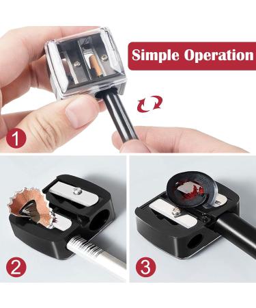Universal Dual Eyeliner Sharpener Makeup 2 Pieces 2 Holes Dual Sharpener Eye Makeup Pencil Sharpener for Big & Small Sized Eye Pencil Sharpeners Eyebrow Pencil Sharpener Lip Liner Sharpener - Buy Online on SooperMarket.com