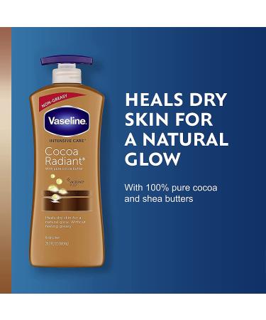 Vaseline Intensive Care Cocoa Radiant Lotion Bundle: 20.3oz Lotion, 7.5oz Healing Jelly, 1.4oz Shimmer Stick - Cocoa Butter Moisturizing Set for Radiant Skin - Buy Online on SooperMarket.com