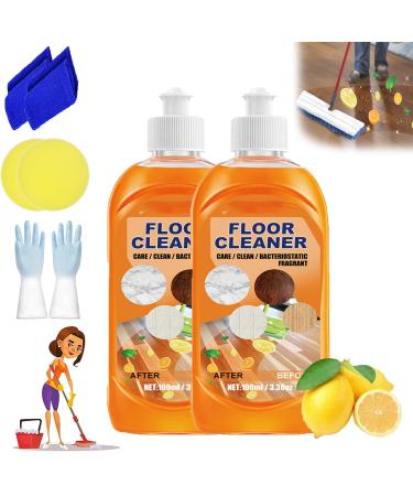 LONGLUAN Probablei Multi-Purpose Floor Cleaner Probablei Floor Cleaner Multipurpose Powerful Decontamination Floor Cleaner Powerful Floor Cleaner for Wood Tile Floors (2Pcs)