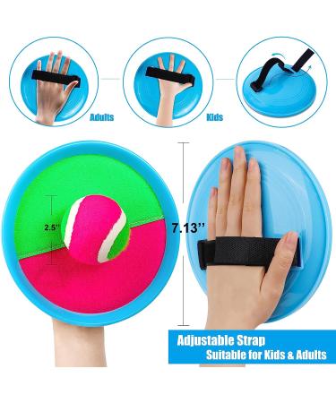 Ayeboovi Toss and Catch Ball Set - 4 Paddles & Balls - Outdoor Yard Game for Kids - Easter Gift - Upgraded Version - Buy Online on SooperMarket.com