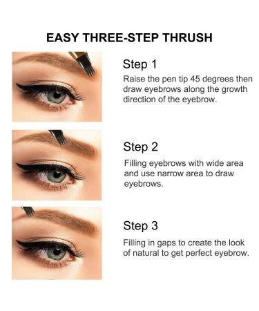 Boobeen Eyebrow Pencil - Micro Fork Tip Applicator for Natural Brows | Grey-Brown Eyebrow Makeup - International Shipping Available - Buy Online on SooperMarket.com