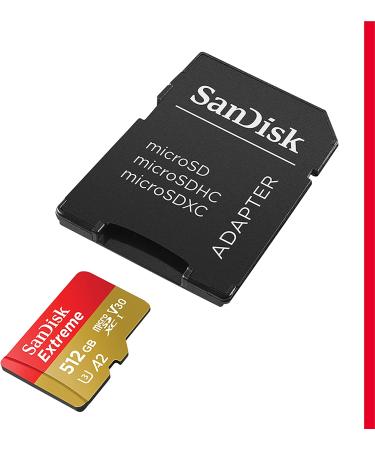 SanDisk 512GB Extreme microSDXC Memory Card - Up to 190MB/s, C10, U3, V30, 4K, 5K, A2 - SDSQXAV-512G-GN6MA - Buy Online on SooperMarket.com