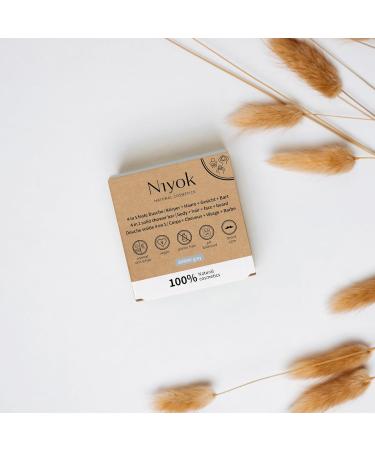 Natural Cosmetics Solid Shower Bar - 4-in-1 Body Hair Face & Beard Care - Athletic Grey Scent - 80g - Eco-Friendly & Vegan - Buy Online on SooperMarket.com
