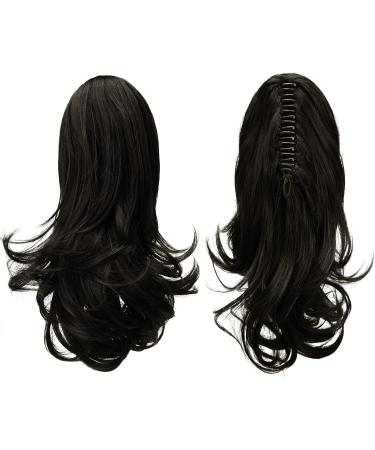 Sofeiyan 13 Long Curly Ponytail Extension - Natural Black | Clip-in Synthetic Hairpiece for Women - Buy Online on SooperMarket.com