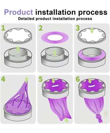 Refilling Foil Refill Packs - 10 Pack Anti-Odor Diaper Pail Cassettes | 4.5m Compatible Refill Film (Purple) - Buy Online on SooperMarket.com