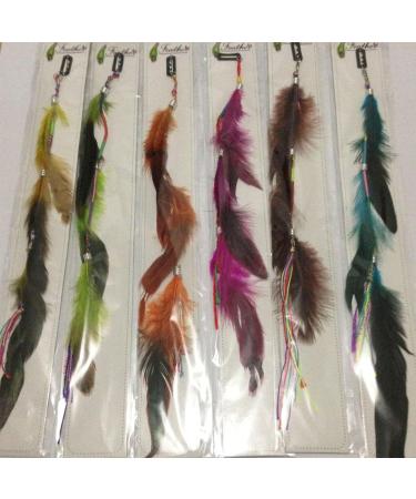 Bohemia Tassels Feather Hair Clip Colorful Feather Hair Barrettes Hair Decorations BohoPendant Hair Pin Women Headpiece Hair Braid Women Fashion Accessories Festival Hair Accessory Random color mixing - Buy Online on SooperMarket.com
