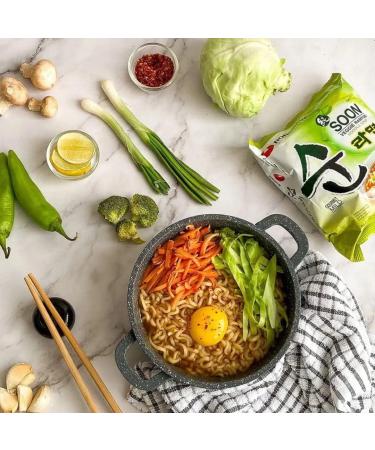 Nong Shim Soon Veggie Ramyun Ramen Nongshim Noodles Soup 112g (Box of 6) HALAL - Buy Online on SooperMarket.com