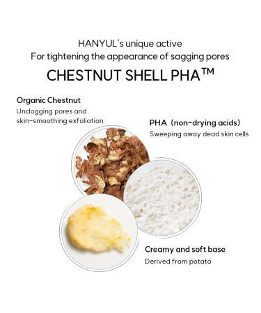 Hanyul Chestnut Shell Hydrating Pore Mask | Wash Off Mask for Dry Skin | Gentle Exfoliation & Pore Care | Hypoallergenic | 3.39 fl.oz | International Shipping - Buy Online on SooperMarket.com