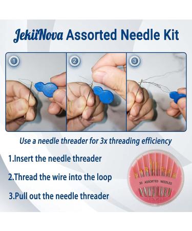 30 Pack Premium Hand Sewing Needles - Assorted Sizes for Handsewing, Stitching, Repair & Embroidery - Buy Online on SooperMarket.com