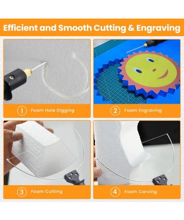 3-IN-1 Hot Wire Foam Cutter 8Pcs Electric Styrofoam Cutting Tools Kit 18W Polystyrene Cutter Styrofoam Cutting Pen with Adaptor for Foam Carving& Cutting DIY Crafts Best Halloween Christmas Gifts Z15 - Buy Online on SooperMarket.com