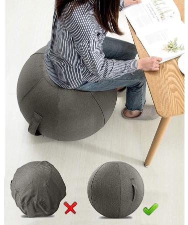 Gray LuiYninhuoJin Exercise Ball Chair Cover - 75CM | Yoga & Stability Ball for Pregnancy, Labor, Pilates | Office, Dorm & Home Use (Ball Not Included) - Buy Online on SooperMarket.com