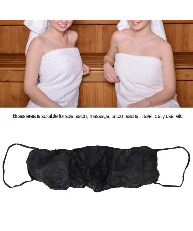 10 Pack Disposable Bras for Women - Non-Woven Fabric Salon & Spa Underwear - Individually Packed Black Tops - Buy Online on SooperMarket.com