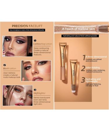 Go Ho Liquid Highlighter Wand Cream Highlighter Makeup Stick - Pearl White #04 | Smooth Natural Finish, Blendable & Silky | Cushion Applicator for a Radiant Glow - Buy Online on SooperMarket.com