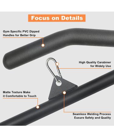 SERTT 39.37 LAT Pulldown Bar Attachment with Rubber Handle - Gym Accessories for Strength Training and Muscle Building - Buy Online on SooperMarket.com