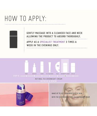 Nip+Fab Retinol Fix Overnight 0.1% Retinol Cream with Hyaluronic Acid - 1.7 Fl. Oz. Night Cream for Pigmentation, Dark Spots, and Pro-Age Facial Care - Buy Online on SooperMarket.com