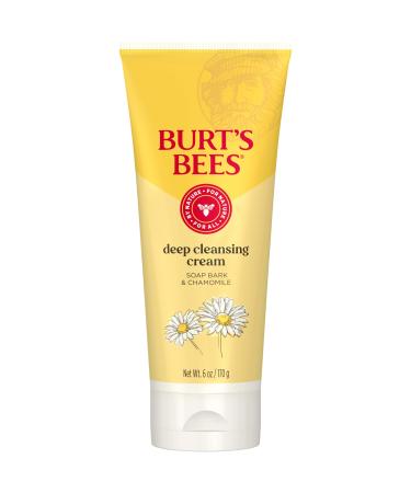 Burt's Bees Deep Cleansing Cream with Soap Bark and Chamomile 98.9% Natural Origin 6 Ounces