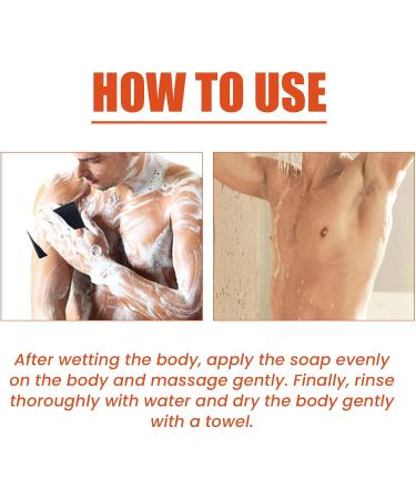 Gynecomastia Reduction Soap 2 Pieces Charcoal Gynecomastia Reduction Bars Masculine Breasts Weight Loss Tightens Body Muscles Circulation-Enhancing Charcoal Soap for Men - Buy Online on SooperMarket.com