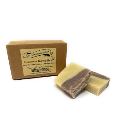 YANKEETRADERS Cinnamon Honey Bee Soap- Handmade All Natural - Vegan / 2 Bars