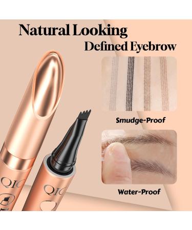 Waterproof Eyebrow Pencil | Long-Lasting & Quick-Drying | B-Hell-Brown - Effortlessly Natural Look | International Shipping Available - Buy Online on SooperMarket.com