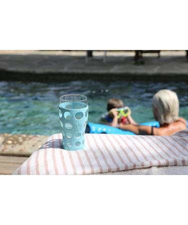 Lifefactory 20oz BPA-Free Protective Silicone Sleeve Beverage Glass 2-Pack - Stone Gray - Buy Online on SooperMarket.com