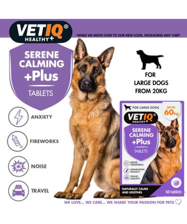 VetIQ Serene-UM Xtra Calming Tablets (60 ct) - Natural Pet Stress Relief - Buy Online on SooperMarket.com