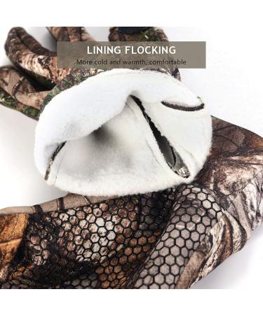 EAmber Camouflage Hunting Gloves - Full Finger/Fingerless Anti-Slip Camo Glove with Fleece-Lined Interior - Ideal for Archery & Outdoor Activities - Large - Buy Online on SooperMarket.com
