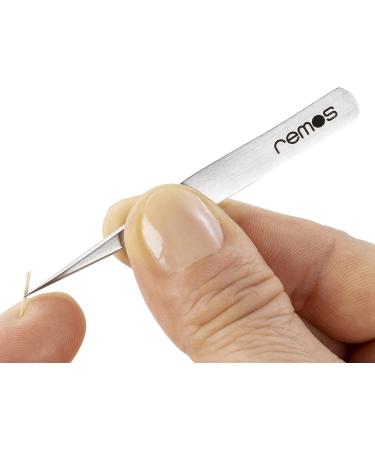 REMOS Mini Splinter Tweezers - Fine Tip Stainless Steel - 6 cm | Precision Tool for Safe & Easy Removal - Buy Online on SooperMarket.com