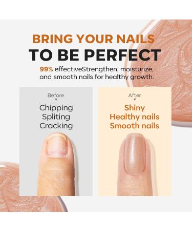 Modelones 15ml 8-in-1 Nail Strengthener & Ridge Filling Base Coat Nail Polish Repair Kit Nail Growth Treatment for Thin and Damaged Nails Gold Glow - Buy Online on SooperMarket.com