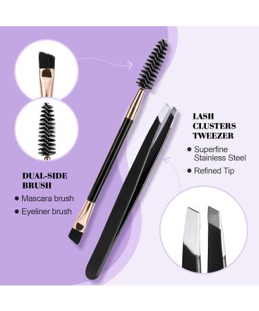 Lash Cluster Glue 10 ML - Waterproof Black Bond for Eyelash Extensions | Lasts 48-72 Hours | Includes Brushes & Tweezers - B&Qaugen - Buy Online on SooperMarket.com