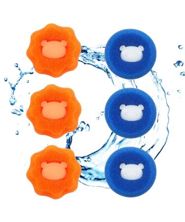 6 PCS Pet Hair Remover for Laundry - Reusable Lint Catcher for Washing Machine Laundry Balls Pet Hair Collector Anti Winding Adsorption Balls for Hair Removal Clothes and Bedding