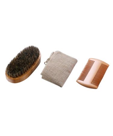 Luxury Men's Beard Care Set - Boar Bristle Brush & Comb in Gift Box | Perfect Father's Day Gift - Buy Online on SooperMarket.com
