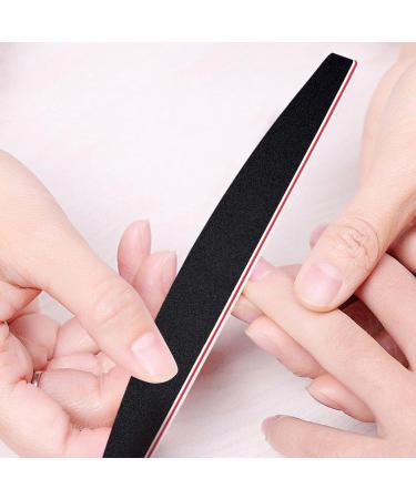 Buy Reusable Black Nail File & Thin Buffer Block - Double Sided Manicure Tools (100/180 Grit) - Perfect for Buffing & Grinding | International Shipping - Buy Online on SooperMarket.com