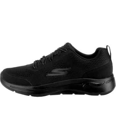 Buy Skechers Men's Go Walk Arch Fit Idyllic Sneaker - 44 EU Black Textile & Synthetic Trim | International Shipping Available - Buy Online on SooperMarket.com