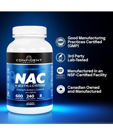 NAC Supplement 600mg 100% Pure & Pharmaceutical Grade - N-Acetyl-L-Cysteine - 120 Veggie Capsules 4 Month Supply of Immune Booster Supplements - Stay Strong and Resilient 120 count (Pack of 1) - Buy Online on SooperMarket.com