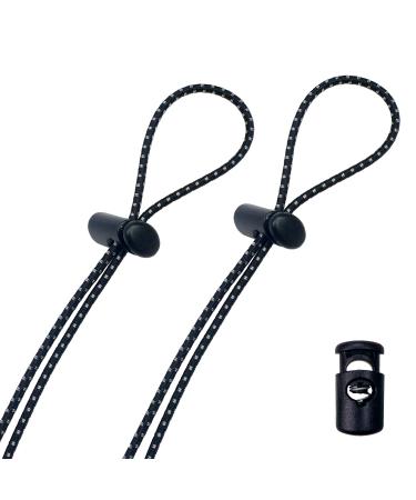 Flow Goggle Strap Kit (2-Pack) - Replacement Bungee Cord Straps for Swim Goggles Jet Black