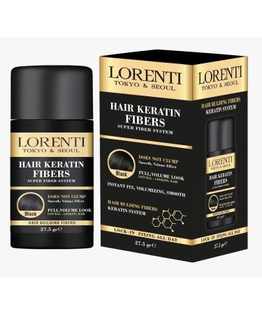 Lorenti Hair Keratin Fibers | Hair Building Powder | Instant Fix Volumizing Smooth | No Clump | Medium Brown 27.5 gr - Buy Online on SooperMarket.com