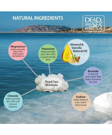 Dead Sea Collection Almond & Vanilla Bath Salts - 970g - Nourishing Essential Body Care - Buy Online on SooperMarket.com