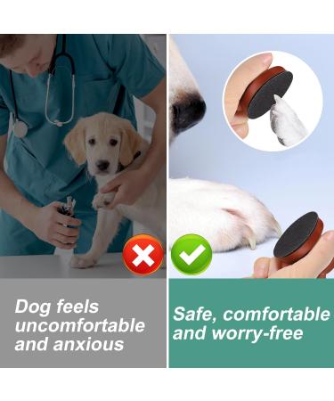 Lazy Dog Nail File & Trimmer - Ergonomic Wood Design with Replaceable Sandpaper & Cleaning Brush for Stress-Free Pet Grooming - Buy Online on SooperMarket.com