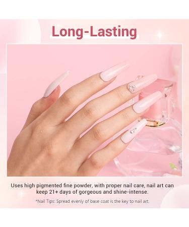 AZUREBEAUTY 12 PCS Portable Dip Powder Nail Starter Kit - Nude Pink Glitter French Nail Art Set - Buy Online on SooperMarket.com
