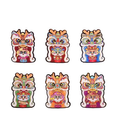 6X 2024 Chinese New Year Red Envelopes Red Pockets Lunar Cute Hong Bao for Spring Festival Graduation Gifts B Style B