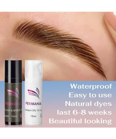 PERMANIA 2 IN 1 Brown Lash & Brow Color Kit | Fast 10 Mins Coloring for Eyebrows and Eyelashes - Buy Online on SooperMarket.com