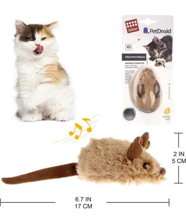 2 Pack Interactive Cat Toys - Feather Squeaky Bird & Mouse Kitten Plush Toys - Motion Activated Melody Chaser - Ideal for Indoor Cats - Three Dogs & A Cat - Buy Online on SooperMarket.com