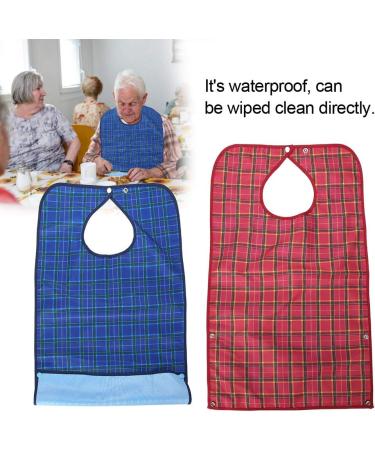 Adult Bibs 2 Pack Waterproof Apron Set for Men Women for Eating with Adjustable Strap Washable Reusable Large Terry Cloth for Elderly Seniors and Disabled Extra Long Clothing Protector - Buy Online on SooperMarket.com