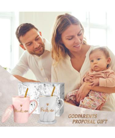 Cabtnca Padrinos Madrina Proposal Gift Godparents Proposal Gift Padrinos Madrina Coffee Mug Regalos Para Padrinos Madrina Christmas Birthday Gifts for Godmother Godfather In Spanish 14Oz Grey&pink - Buy Online on SooperMarket.com
