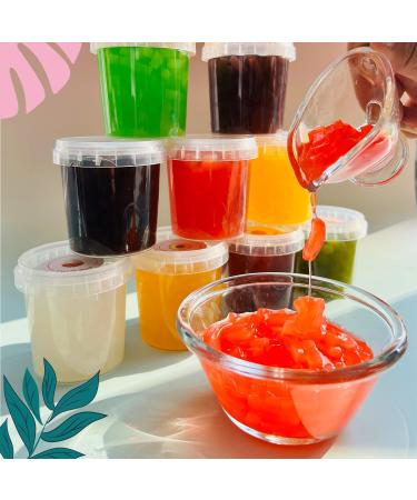 Boba Bar London | Mixed Popping Bobas & Jelly Pots | Box of 4 Pots | Great for Parties Easter Present Birthdays Gifting Lunar New Years Boba bar Popping boba Pot of 4 - Buy Online on SooperMarket.com
